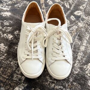 Quince White Leather Low-Top Sneakers